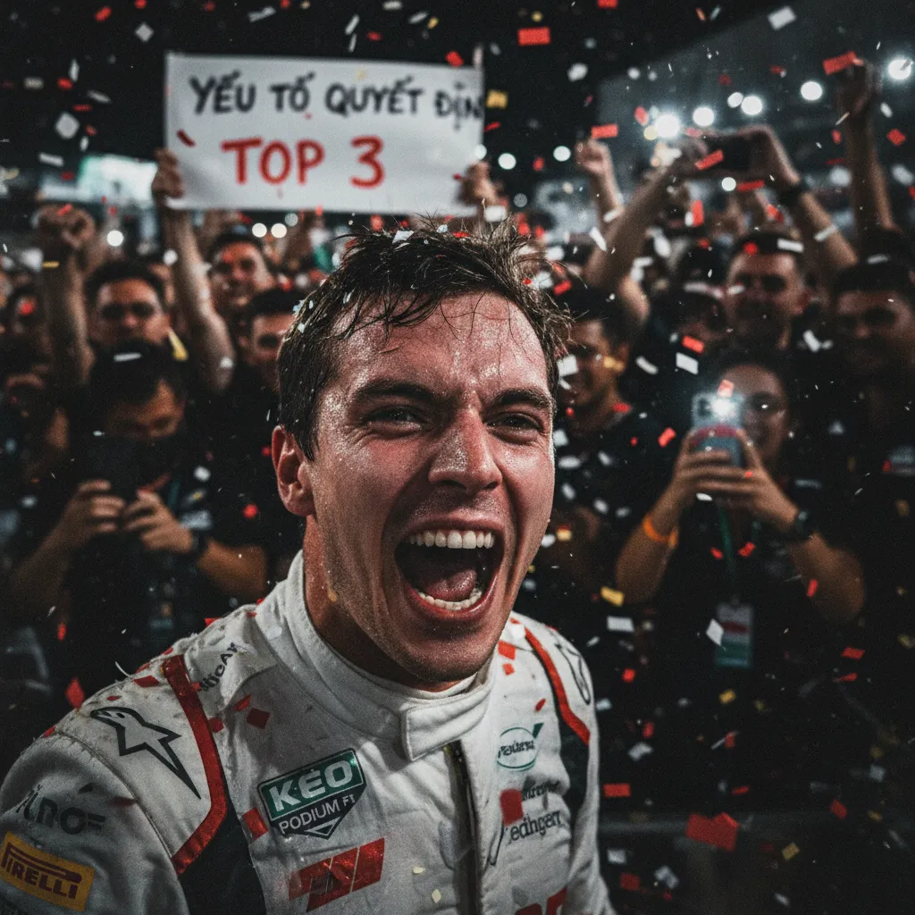 Một chiếc xe F1 đang chạy trên đường đua tốc độ cao